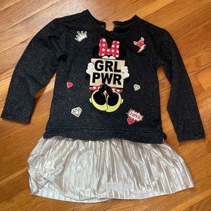 Minnie Mouse, size 5, sweater dress, black, red, rose gold!